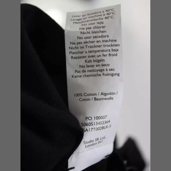 LES GIRLS LES BOYS BLACK/WHITE COTTON TEE XS - Picture 6 of 8